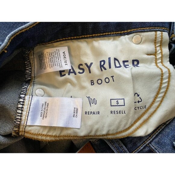 LUCKY BRAND Jeans Women 10/30 Ankle Premium Denim Easy Rider Boot Cut Distressed - Picture 12 of 13